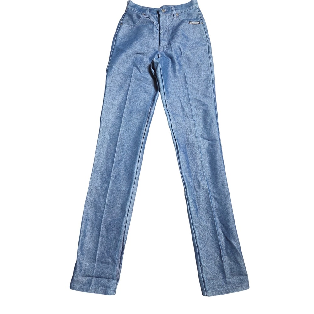 Roughrider by Circle T Western Jeans High Rise Straight Leg 3/4x36 Metallic